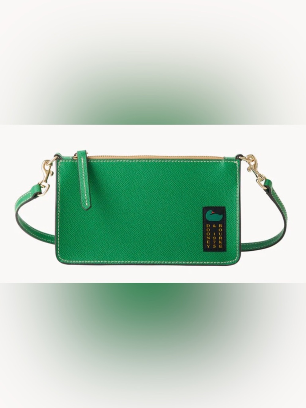 Dooney & Bourke Emerald Green Leather Zip Crossbody NWT